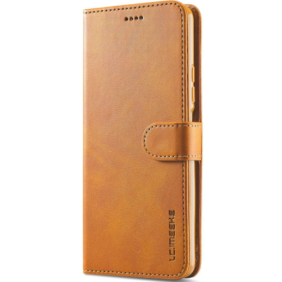 "LC.IMEEKE" Flip Book Case - Brown (Redmi 10 5G / Poco M5 4G / M4 5G)
