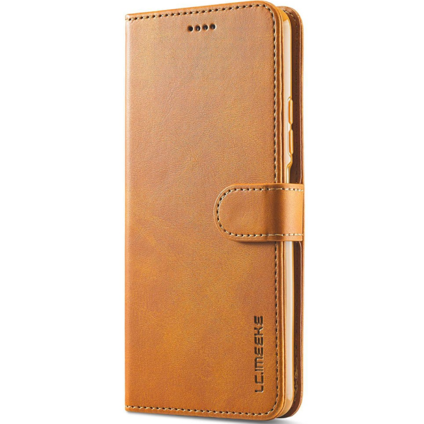 "LC.IMEEKE" Flip Book Case - Brown (Redmi 10 5G / Poco M5 4G / M4 5G)
