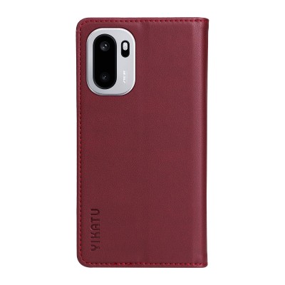 "YIKATU" Split flip book case - burgundy (OnePlus 15R / Ace 6T / Ace 6)