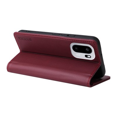 "YIKATU" Split flip book case - burgundy (OnePlus 15R / Ace 6T / Ace 6)