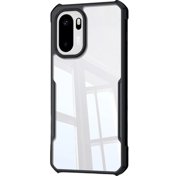 "XUNDD" hard silicone (TPU) acrylic case - clear / black (OnePlus 15R / Ace 6T / Ace 6)