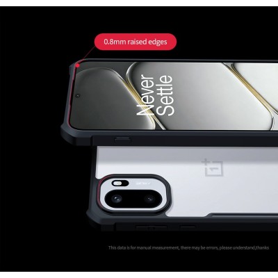 "XUNDD" hard silicone (TPU) acrylic case - clear / black (OnePlus 15R / Ace 6T / Ace 6)