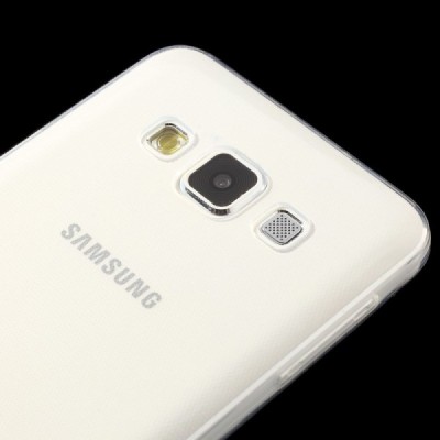 Samsung Galaxy A3 skaidrus (permatomas) kieto silikono TPU ploniausias pasaulyje dėklas / Priedai.lt
