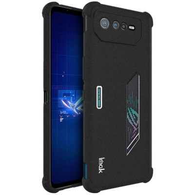"Imak" reinforced protection hard Airbag silicone matte (TPU) case - black (Rog Phone 6 5G)