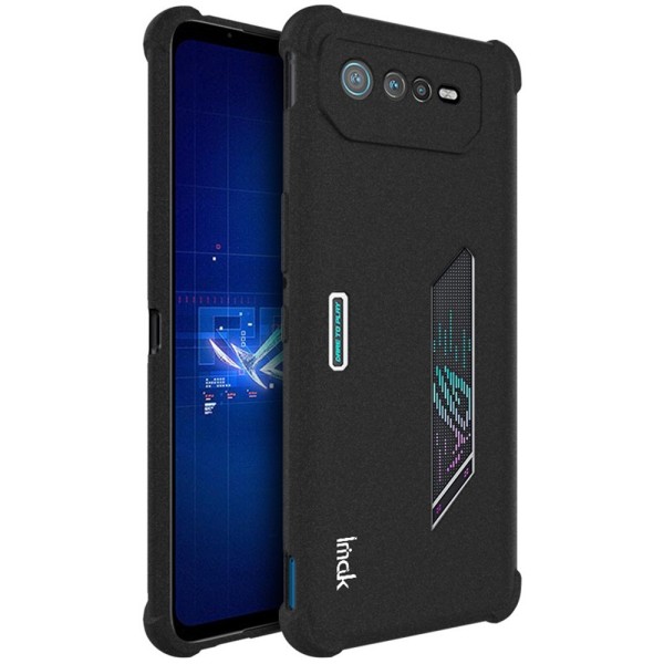 "Imak" reinforced protection hard Airbag silicone matte (TPU) case - black (Rog Phone 6 5G)