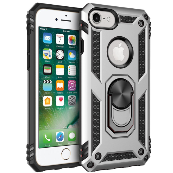 "Kickstand" enhanced protection case - silver (iPhone 7 / 8 / SE 2020 / SE 2022)
