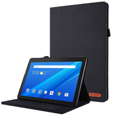 "Fashion" flip textile case - black (Lenovo Tab E10)
