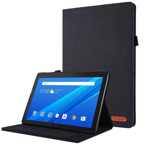 "Fashion" flip textile case - black (Lenovo Tab E10)