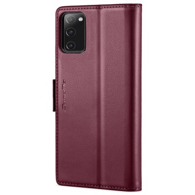 "CaseMe" Leather Flip Case Cover - burgundy (Galaxy S20 FE)