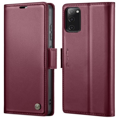 "CaseMe" Leather Flip Case Cover - burgundy (Galaxy S20 FE)