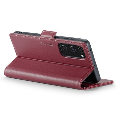 "CaseMe" Leather Flip Case Cover - burgundy (Galaxy S20 FE)