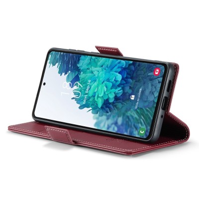 "CaseMe" Leather Flip Case Cover - burgundy (Galaxy S20 FE)