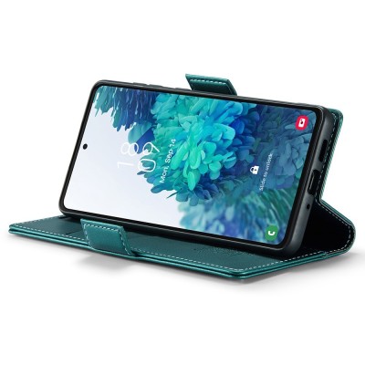 "CaseMe" Leather Flip Case Cover - green (Galaxy S20 FE)