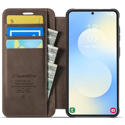 „CaseMe“ MagSafe Leather Flip Case - Brown (Galaxy S26)