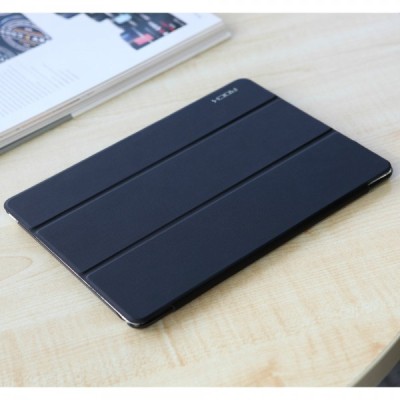 Apple iPad Air 2 plonas atverčiamas „Rock“ Uni juodas odinis dėklas / Priedai.lt