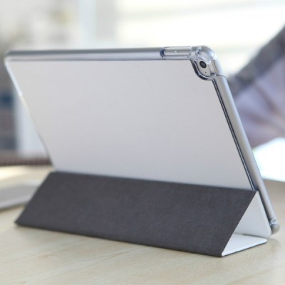 Apple iPad Air 2 plonas atverčiamas „Rock“ Uni baltas odinis dėklas / Priedai.lt