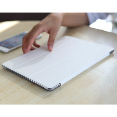 Apple iPad Air 2 plonas atverčiamas „Rock“ Uni baltas odinis dėklas / Priedai.lt