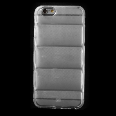Apple iPhone 6 (6s) reljefinis kieto silikono (TPU) skaidrus (permatomas) dėklas / Priedai.lt