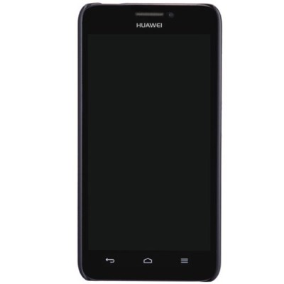 Huawei Ascend G630 Nillkin Frosted Shield juodas plastikinis dėklas + apsauginė ekrano plėvelė / Priedai.lt