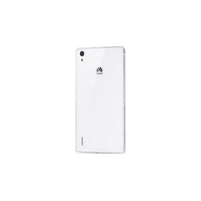 Huawei Ascend P6 skaidrus (permatomas) kieto silikono TPU dėklas - nugarėlė / Priedai.lt