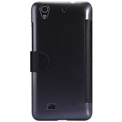 Huawei Ascend G620 juodas odinis atverčiamas Nillkin Fresh dėklas / Priedai.lt