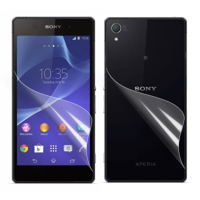 Sony Xperia Z2 apsauginė skaidri ekrano plėvelė ir nugarėlės plėvelė / Priedai.lt