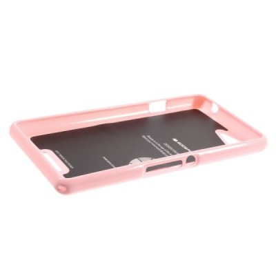 Sony Xperia E3 rožinis Mercury kieto silikono (TPU) dėklas / Priedai.lt