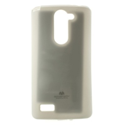 LG L Bello (D331, D335) baltas Mercury kieto silikono (TPU) dėklas / Priedai.lt