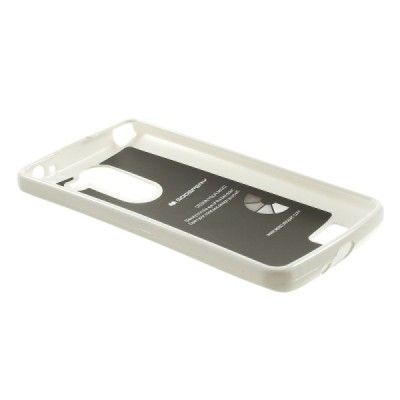 LG L Bello (D331, D335) baltas Mercury kieto silikono (TPU) dėklas / Priedai.lt