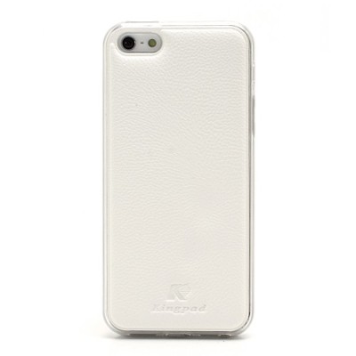 „Kingpad“ baltas odinis TPU Apple iPhone SE (5, 5s) dėklas (nugarėlė, dėkliukas) / Priedai.lt