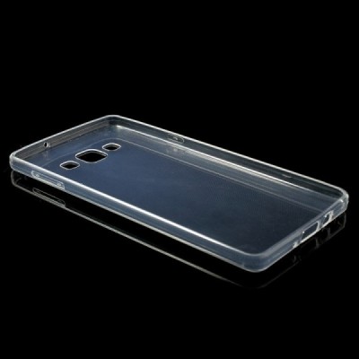 Samsung Galaxy A7 skaidrus (permatomas) kieto silikono TPU ploniausias pasaulyje dėklas / Priedai.lt