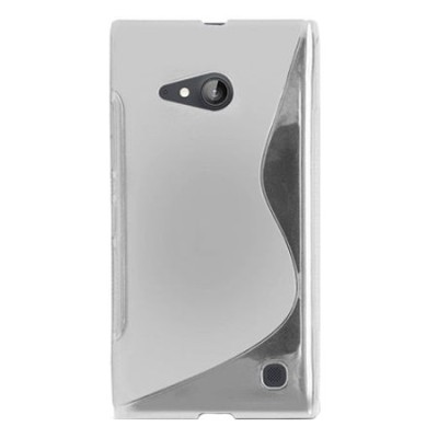 Nokia Lumia 730 (735) skaidrus (permatomas) kieto silikono TPU dėklas - nugarėlė / Priedai.lt