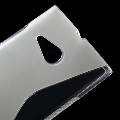 Nokia Lumia 730 (735) skaidrus (permatomas) kieto silikono TPU dėklas - nugarėlė / Priedai.lt