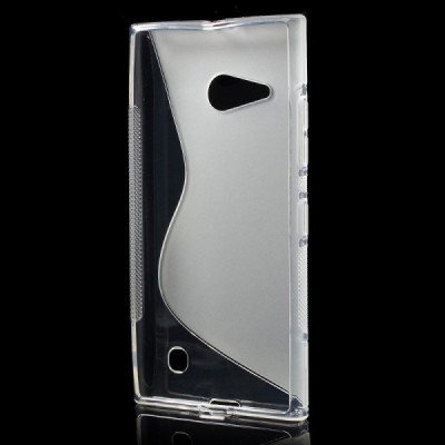 Nokia Lumia 730 (735) skaidrus (permatomas) kieto silikono TPU dėklas - nugarėlė / Priedai.lt