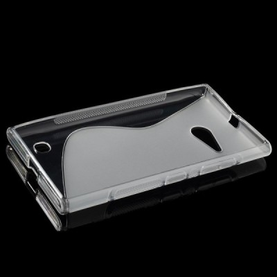Nokia Lumia 730 (735) skaidrus (permatomas) kieto silikono TPU dėklas - nugarėlė / Priedai.lt
