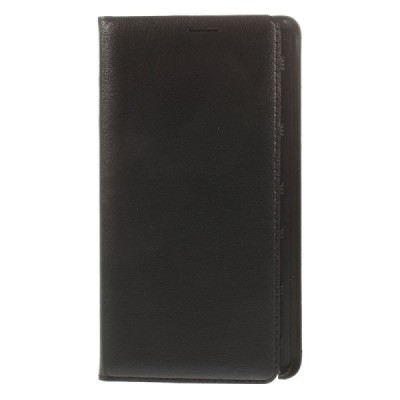 Samsung Galaxy Note Edge juodas odinis atverčiamas Smart Wallet dėklas - piniginė / Priedai.lt