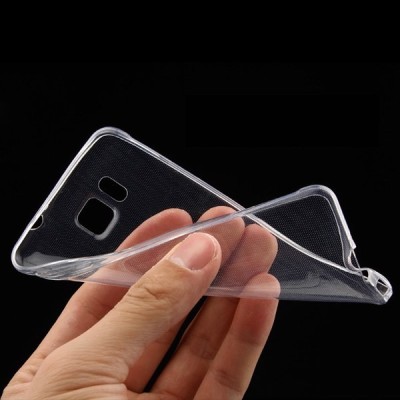 Samsung Galaxy Alpha skaidrus (permatomas) kieto silikono TPU ploniausias pasaulyje dėklas / Priedai.lt