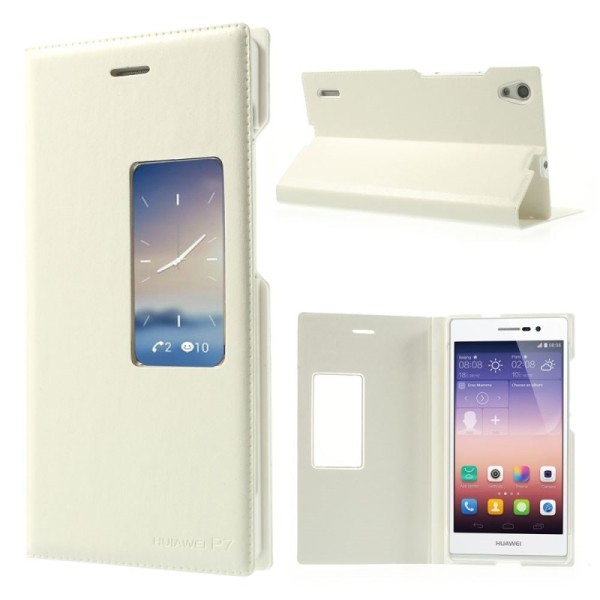 „Smart Window“ atverčiamas dėklas - baltas (Ascend P7)