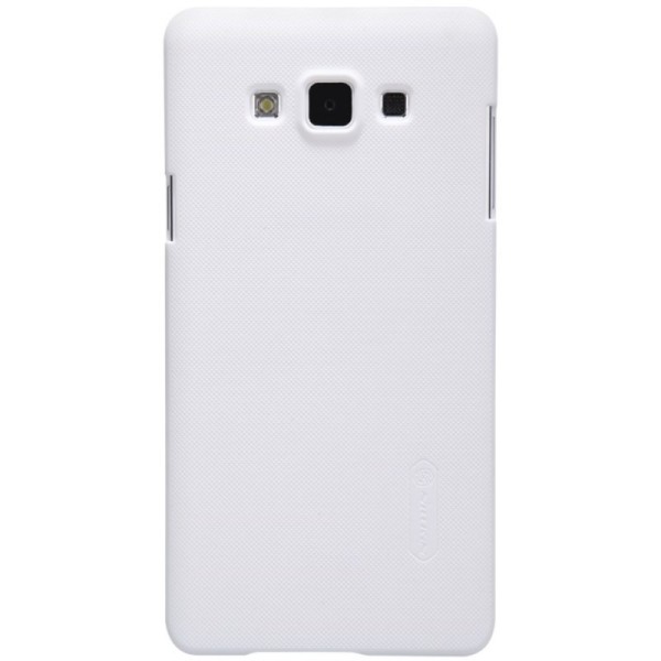 „Nillkin“ Frosted Shield dėklas - baltas + apsauginė ekrano plėvelė (Galaxy A7 2015)