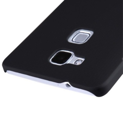 Huawei Ascend Mate 7 Nillkin Frosted Shield juodas plastikinis dėklas + apsauginė ekrano plėvelė / Priedai.lt