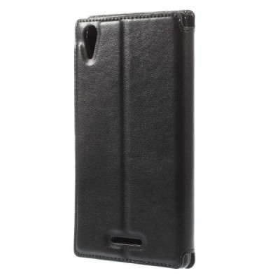 Roar Noble atverčiamas Sony Xperia T3 juodas odinis dėklas / Priedai.lt
