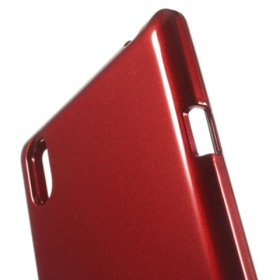 Sony Xperia T3 raudonas Mercury kieto silikono (TPU) dėklas / Priedai.lt