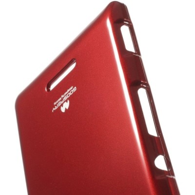 Sony Xperia T3 raudonas Mercury kieto silikono (TPU) dėklas / Priedai.lt