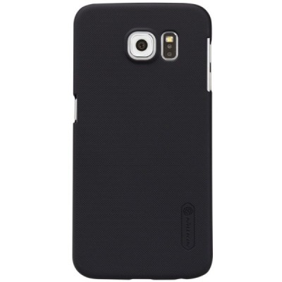 Samsung Galaxy S6 (G920) Nillkin Frosted Shield juodas plastikinis dėklas + apsauginė ekrano plėvelė / Priedai.lt