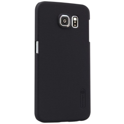 Samsung Galaxy S6 (G920) Nillkin Frosted Shield juodas plastikinis dėklas + apsauginė ekrano plėvelė / Priedai.lt