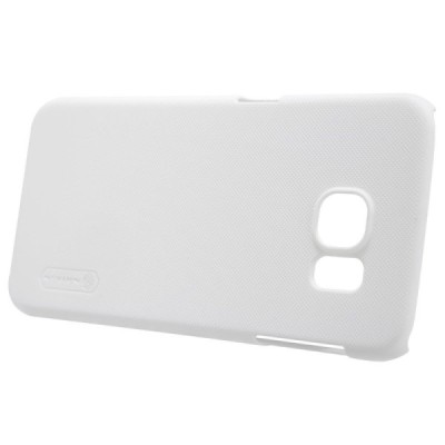 Samsung Galaxy S6 (G920) Nillkin Frosted Shield baltas plastikinis dėklas + apsauginė ekrano plėvelė / Priedai.lt