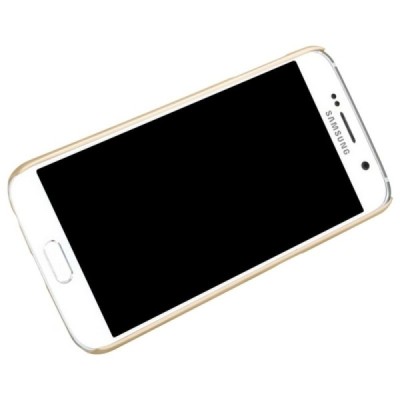 Samsung Galaxy S6 (G920) Nillkin Frosted Shield auksinis plastikinis dėklas + apsauginė ekrano plėvelė / Priedai.lt