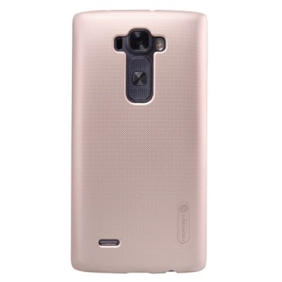 LG G Flex 2 (H955) Nillkin Frosted Shield auksinis plastikinis dėklas + apsauginė ekrano plėvelė / Priedai.lt