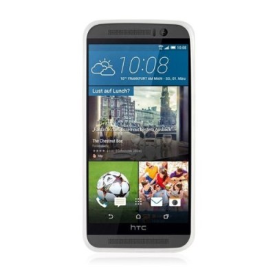 HTC One M9 skaidrus (permatomas) kieto silikono TPU ploniausias pasaulyje bespalvis dėklas / Priedai.lt