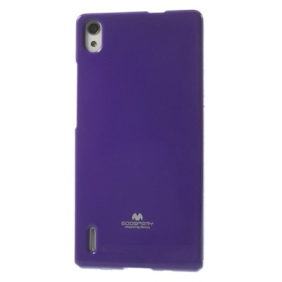Huawei Ascend P7 Mercury violetinis kieto silikono TPU dėklas - nugarėlė / Priedai.lt